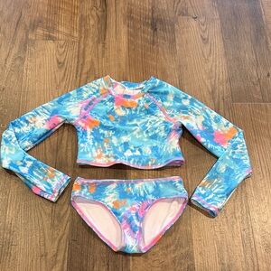 More than Magic Tie-Dye Rash Guard Set size 7/8